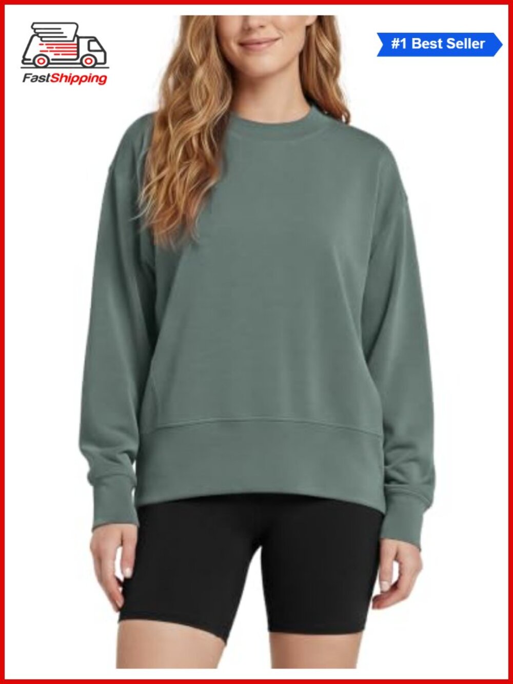 ✨ Modal Soft Long Sleeve Oversized Crew Neck Pullover Sweatshirt